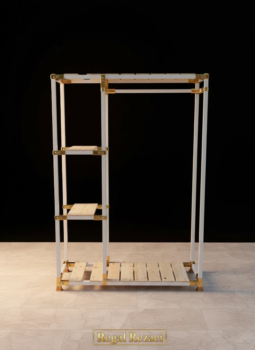 رگال لباس سفید طلایی کجماونظم دهنده بغل طبقه دار