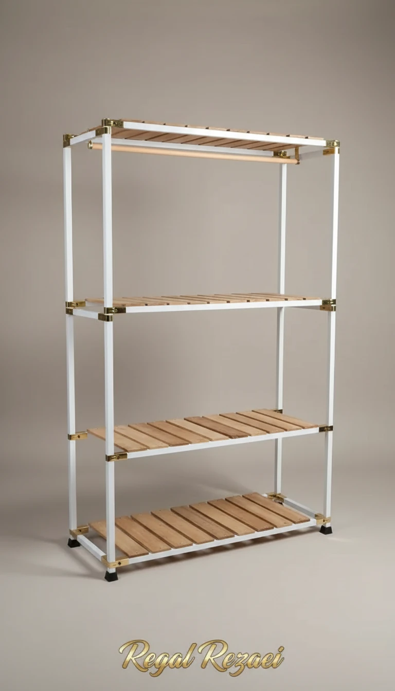 رگال طبقاتی سفیدطلایی شلف ترموود