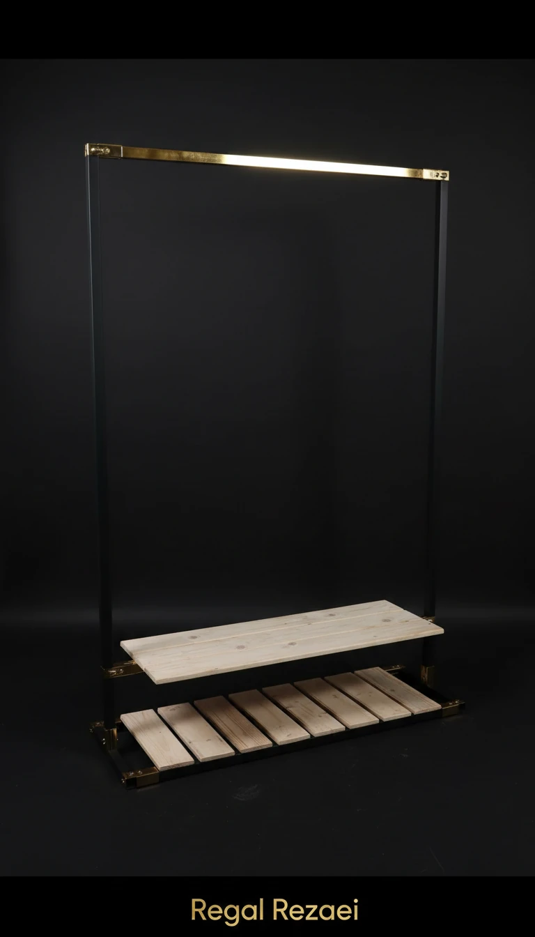 رگال و جاکفشی مشکی چوب روسی